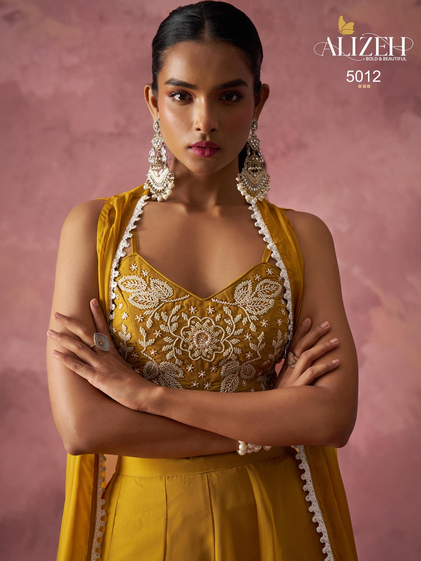 RANG — Indo-Western Sharara Cape Set | Khatli Embroidery