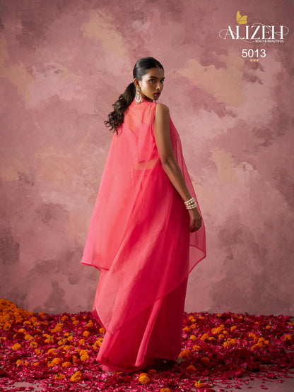 RANG — Indo-Western Sharara Cape Set | Khatli Embroidery