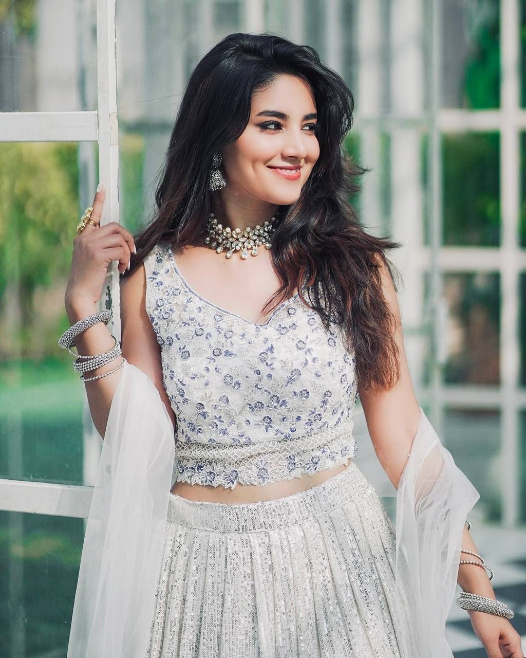 Shaded Georgette Silk Lehenga Choli with Sequins & Dori Work