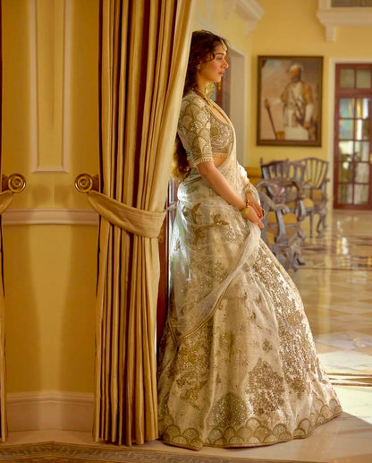 Heavy Slub Silk Lehenga Choli with Sequins, Dori & Zari Work | Party Wear & Wedding Outfit