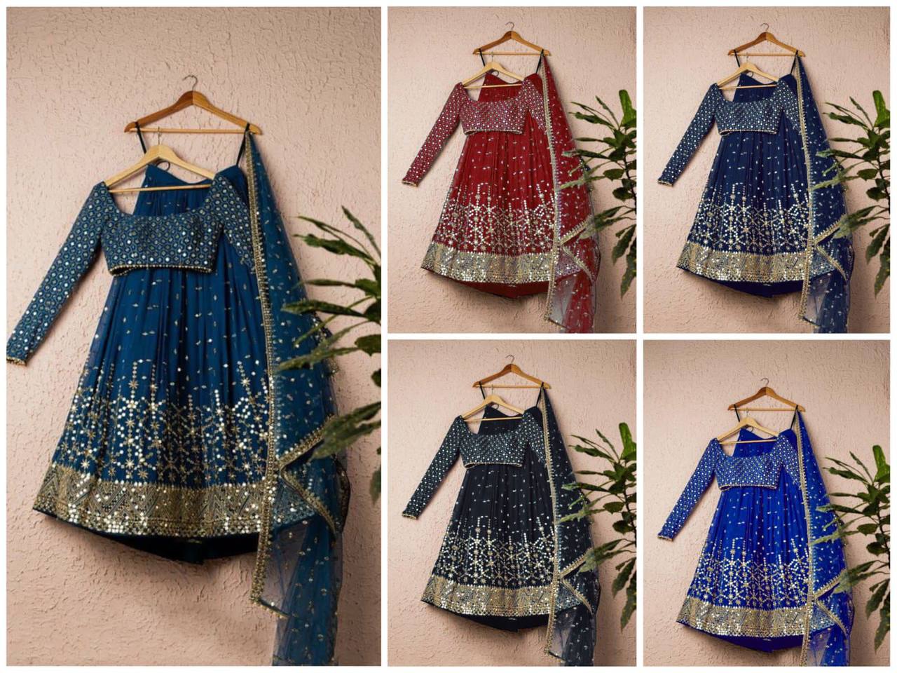 Royal Embroidered Georgette Sequins Lehenga Choli with Soft Net Dupatta