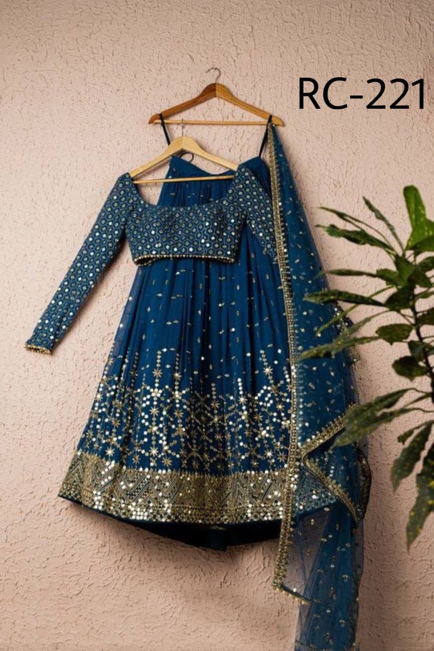 Royal Embroidered Georgette Sequins Lehenga Choli with Soft Net Dupatta