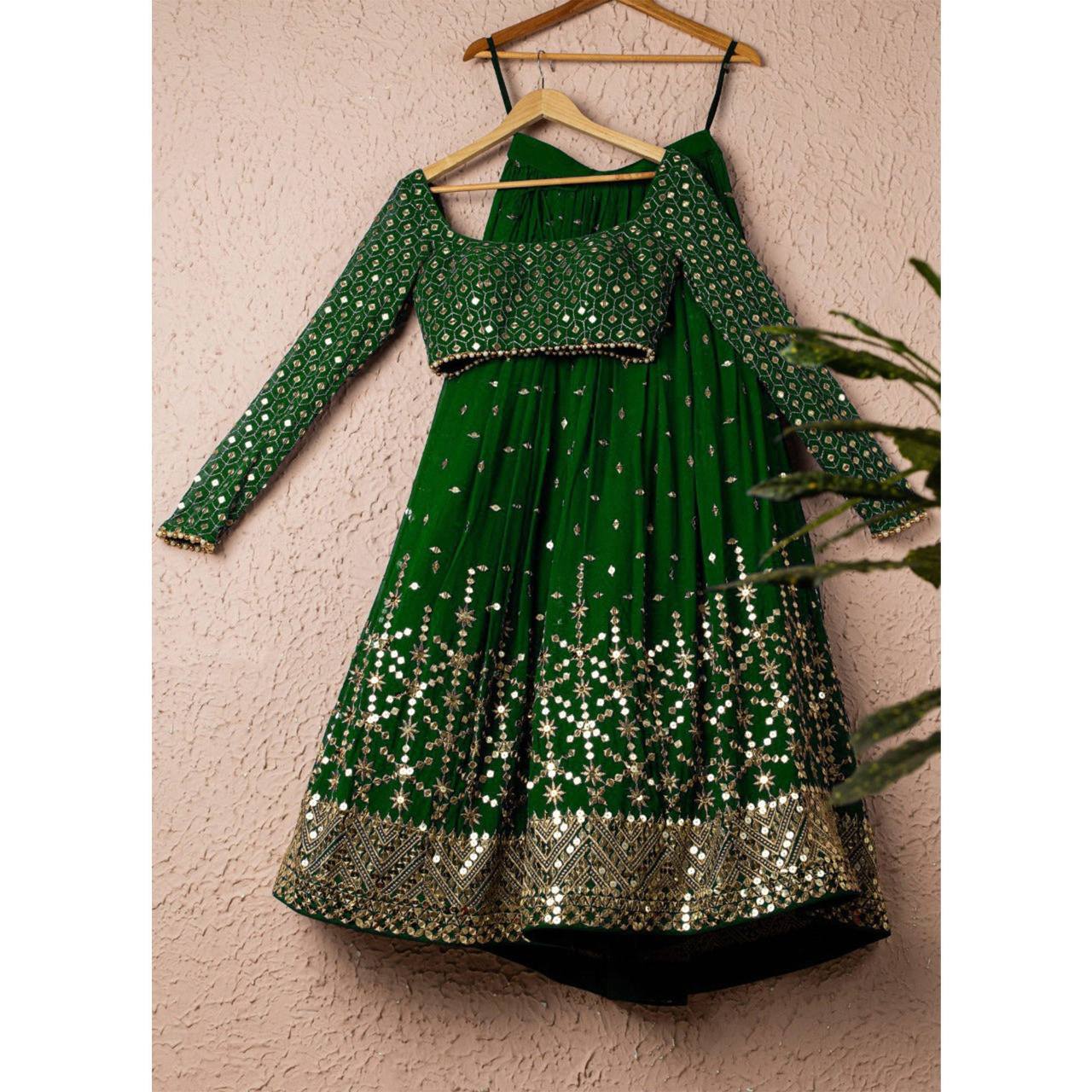 Royal Embroidered Georgette Sequins Lehenga Choli with Soft Net Dupatta