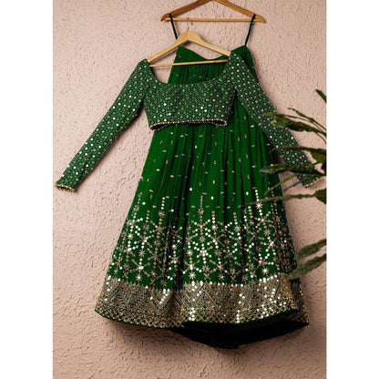 Royal Embroidered Georgette Sequins Lehenga Choli with Soft Net Dupatta
