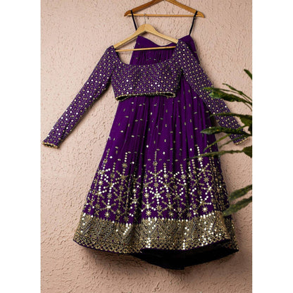 Royal Embroidered Georgette Sequins Lehenga Choli with Soft Net Dupatta