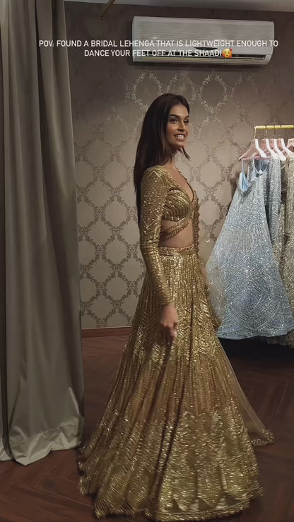 Kasturi Silk Georgette Lehenga Choli with Sequins & Dori Work | 4.5m Flair | Net Dupatta | Ready to Ship